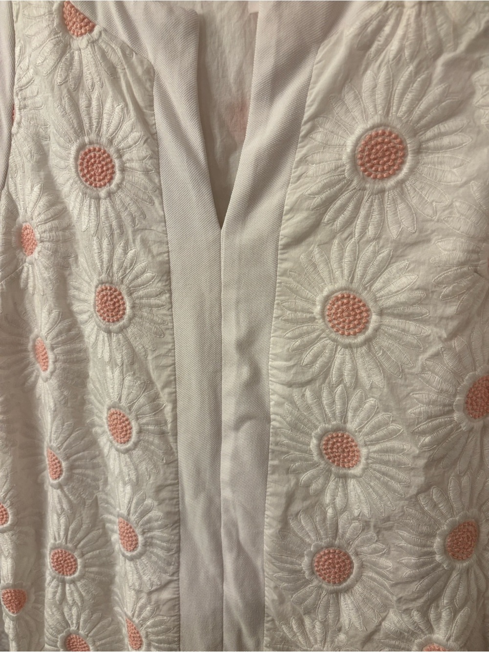 Gretchen Scott White Embroidered Daisy Swim Cover-Up - White with Pink Accents - Picture 5 of 7